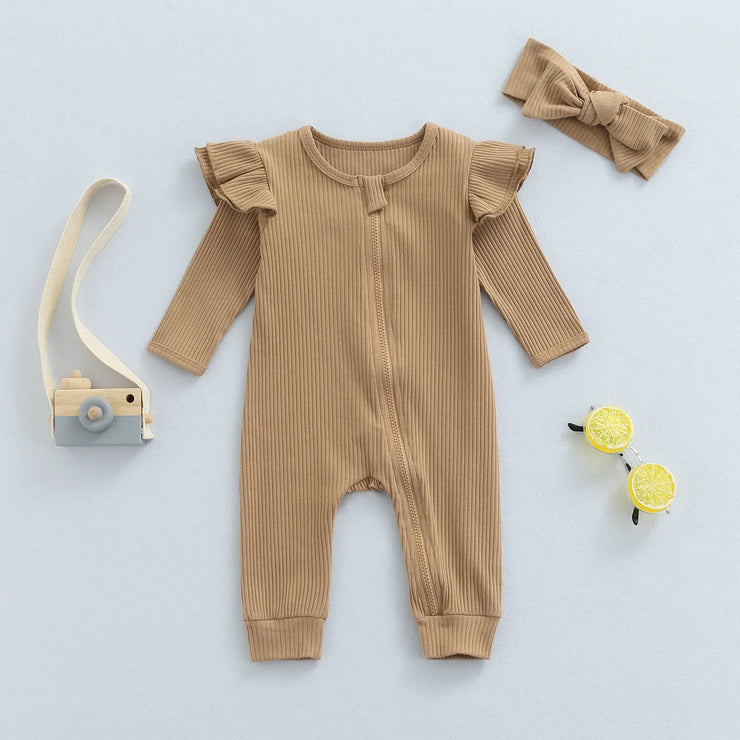 Baby Knit Rompers Baby Girls Jumpsuit Headband Autumn Baby Girls Clothes For Newborn Costumes Kids Overalls Infant Clothing