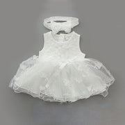 Newborn Baby Girl Dress Clothes 0 3 6 Months White Dresses Infant Tutu Bodysuit Party Outfits White Baptism Dress Shoes Set