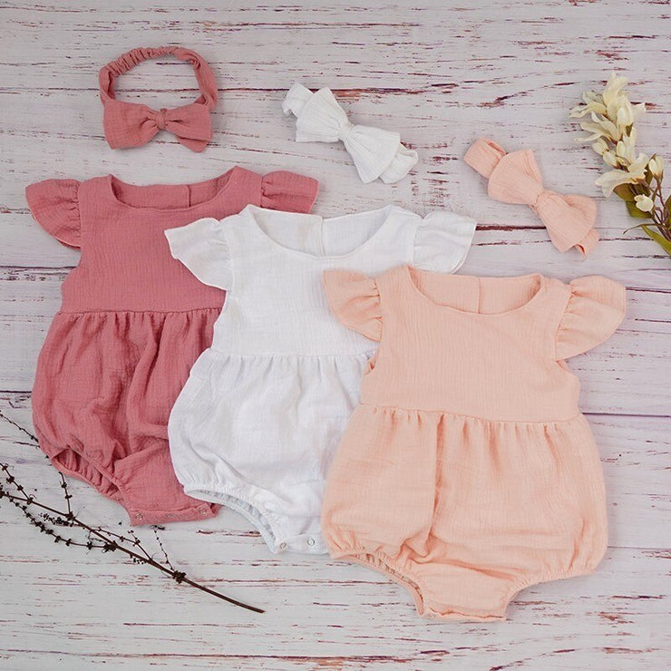 Autumn Baby Girl Clothes Cotton Long Sleeve Baby Romper For New Born Winter Boutiques Linen Playsuit Photo Props Infant Outfit