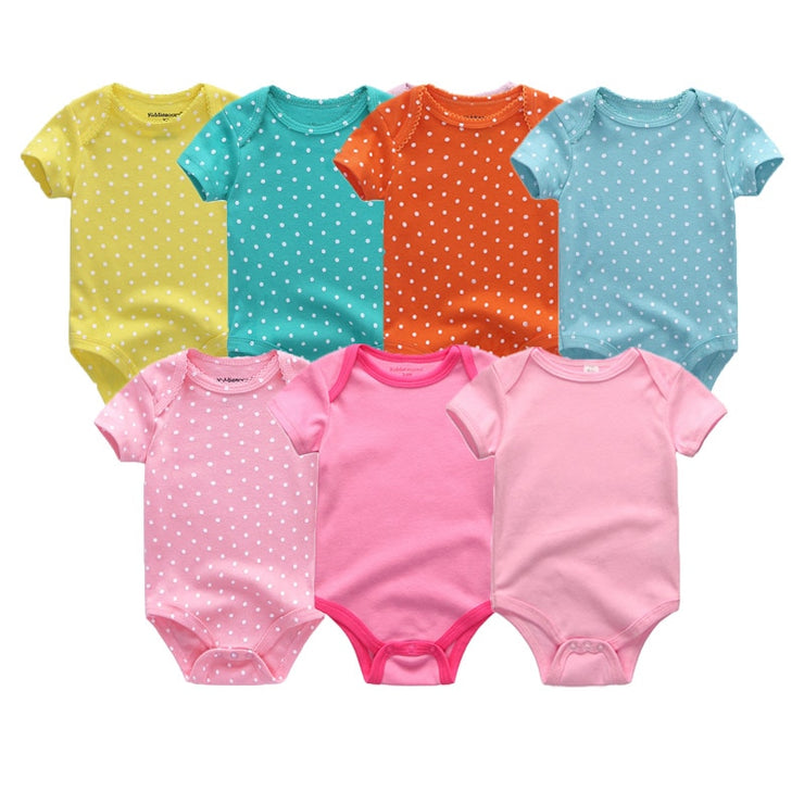 Unsex Newborn Baby Rompers Clothing 7Pcs/Lot Infant Jumpsuits 100%Cotton Children Roupa De Bebe Girls&Boys Baby Clothes