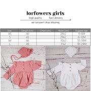 Autumn Baby Girl Clothes Cotton Long Sleeve Baby Romper For New Born Winter Boutiques Linen Playsuit Photo Props Infant Outfit
