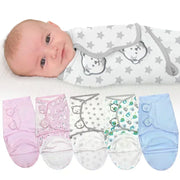 Babies 2PCS  Sleeping Bags Newborn Baby Cocoon Swaddle Wrap Envelope 100%Cotton 0-6 Months Baby Blanket Swaddling Wrap Sleepsack
