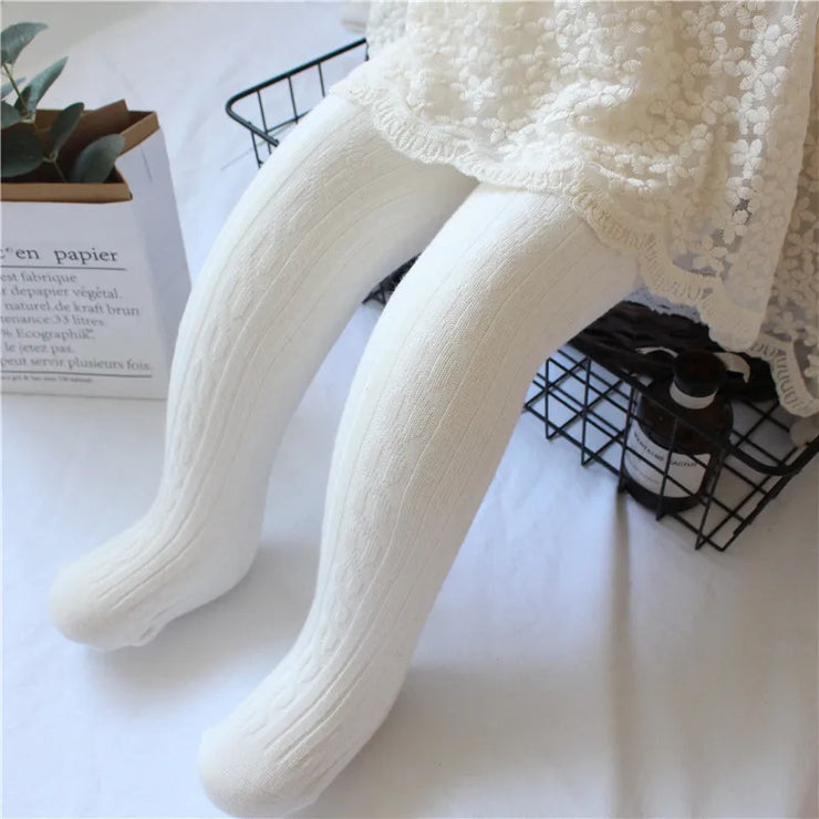 Baby Girls Mesh Cable Knit Tights Spring Autumn Winter Cotton Stocking Breathable Pantyhose For Toddler Girls