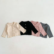 Autumn Children Coat Korean Newborn Baby Girls Clothing Casual Cotton Knit Cardigan For Infant Kids Long Sleeve Tops