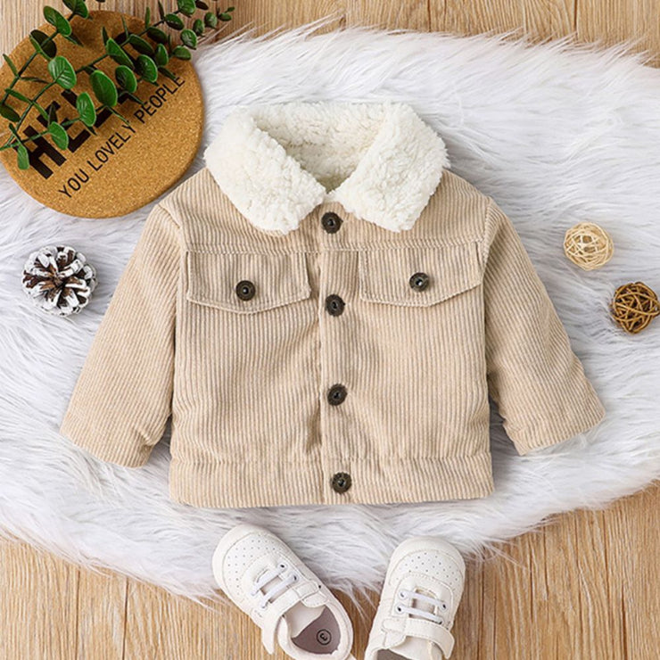 Children Jackets Coat Autumn Winter Unisex  Clothes Newborn Baby Corduroy Outwear Outfits Toddler Kids Clothing 0-3Y