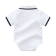 Summer Fashion Newborn Boys Formal Clothing Set Cotton Romper Top+ Shorts Baby Gentleman Suit Kids Boys Clothes Sets