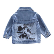 Baby Boys /Girls Mickey Mouse Denim Jacket Coats Children Fashion Cool Clothes Cartoon Spring Auutmn Cotton Outerwear Clothing