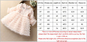 Baby spring dress layered lantern sleeve girls dress lace infant birthday Princess Dress children clothes 4-9y girl clothes