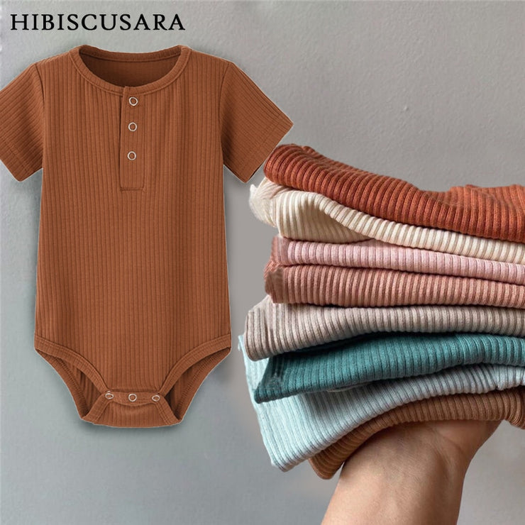 Baby Boy /Girl Boy Knit Romper  Jumpsuit Ribbed Clothes Knitted Stretch Newboron Summer Rompers Playsuit