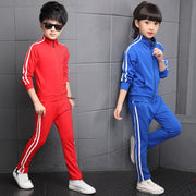 Boys/Girls  Clothing Sets High Quality Children Pure Color Sports Suits