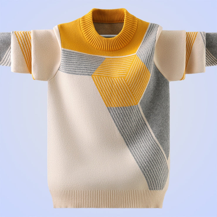 Winter Cotton Products Clothing Boys Sweater O-Neck Pullove r Clothes Children& Sweater  Keep Warm
