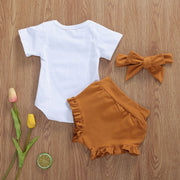 Newborn Baby Girls/ Boys Clothes Sets Rainbow Print Romper+Shorts Summer Short Sleeve Baby Clothing
