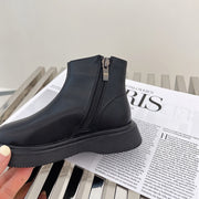 Kids Fashion Boots Baby Girls Leather Ankle Shoes Children Brand Chelsea Boots Black Boots Boys Soft Boots For Spring New