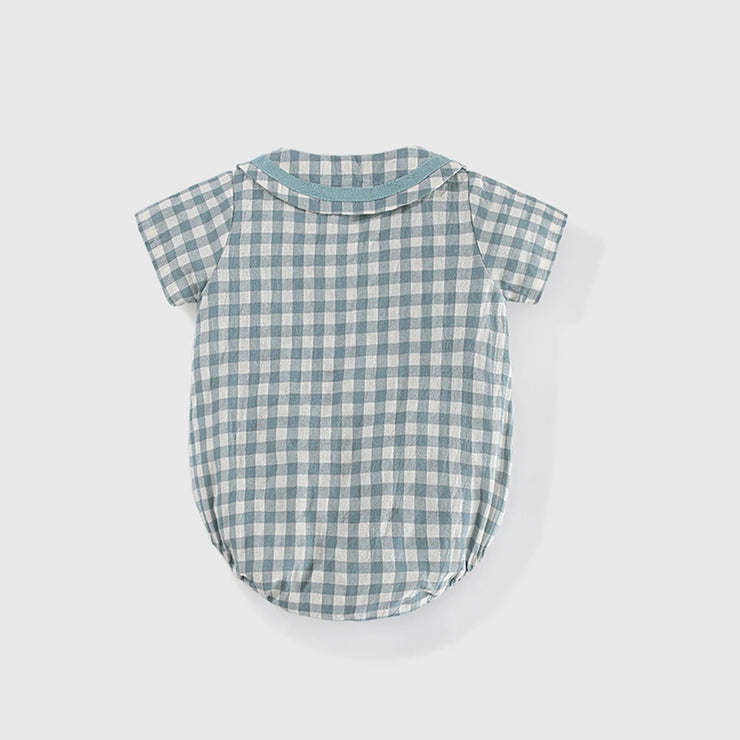 Baby Clothes Girl /Boys Charm Plaid Printed Bodysuits for Fashion Summer Newborn Bubble Rompers Baby Boy Clothes 0-24M