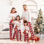 Funny Christmas Family Matching Pajamas Sets Xmas Daddy Mommy and Me Pj & Clothes Plaid Father Mother Kids Pyjamas Outfits