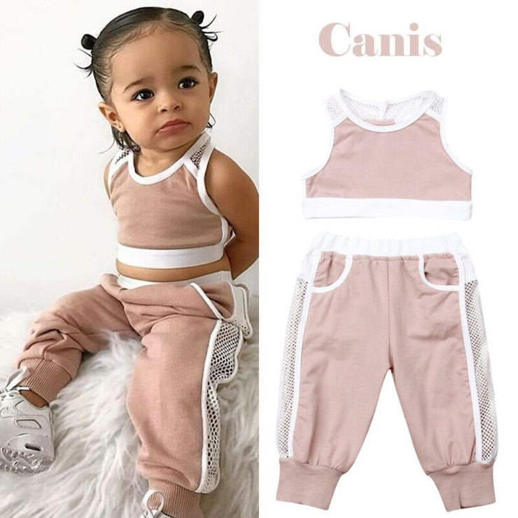 Newborn Kids Baby Girl Clothes Vest Tops Long Pants Outfits Clothes Sportswear Summer Clothes For Kids Girl