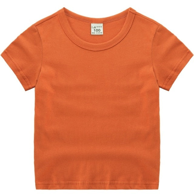 Boys/ Girls short sleeve T-shirts clothes kids cotton summer tops