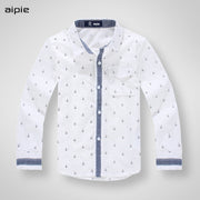 Children shirts Printing Anchor pattern Cotton 100% Long-sleeved Boys shirts Fit for  3-11 Years kids clothing