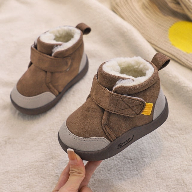 Infant /Toddler Boots Winter Baby Girls /Boys Snow Boots Warm Plush Outdoor Soft Bottom Non-Slip Children Boots Kids Shoes