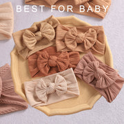 Cable Bow Baby Headband for Child Bowknot Headwear Cables Turban for Kids Elastic Headwrap Baby Hair Accessories