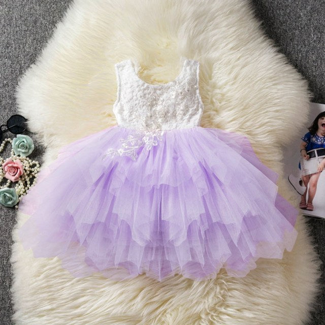 Baby Girl Toddler Clothing Dresses Baby 1 Year Birthday Christening Lace Girls Tulle Dress Kids Infant Party Cake Smash Outfit