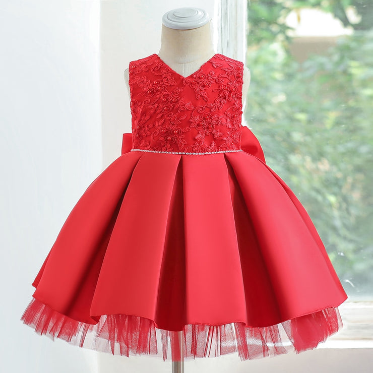Western-Style Girls Dress Exquisite Princess Tutu Pure Cotton Lining Cute KIds Performance Clothing