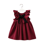 Baby and Girls Dresses Summer Cotton Embroidered Hollow dress Kids Clothing Cute Ruffled Round Neck Vest Dress