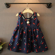 New Summer Girls Dress Vest Denim Embroidery Casual Sleeveless Party Princess Baby & Children Clothing