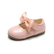 Baby Girls Shoes Cute Bow Patent Leather Princess Shoes Solid Color Kids Dancing/Walkers First Walkers.