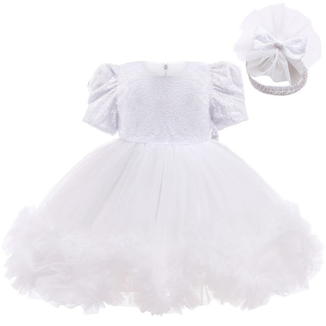 Baby Dress For Baby Girls 1st Year Birthday Dress Infant Sequin Party Princess Dress Baby Carnival Costume Newborn Clothes