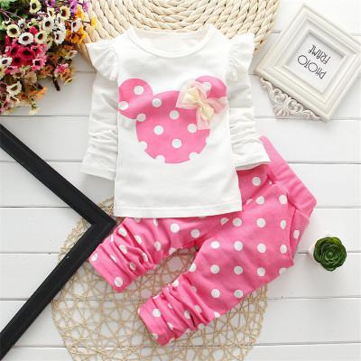 Children Clothing Fashion Baby Girl Out 2pc Top +Pant Set Newborn Baby Cotton Clothes Suit