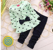 Children Clothing Fashion Baby Girl Out 2pc Top +Pant Set Newborn Baby Cotton Clothes Suit