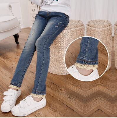 Children Clothes Girls Jeans Casual Slim Denim Blue Baby Girl Jeans For Girls Big Kids Pencil Jeans Long Trousers