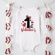 Baby Boy /Girl Bodysuit  My 1st Valentine's Day Pregnancy Announcement Baby Jumpsuit Newborn Baby Gift