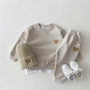 Baby Boys /Girls Fall Clothes Sets Baby Set Kids Sports Bear Sweatshirt Pants 2Pcs Suits Outfits