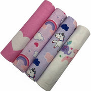 Baby blanket  100% Cotton 4pcs/lot flannel Baby quilt receiving newborn colorful cobertor baby bedsheet supersoft blanket 100x76cm